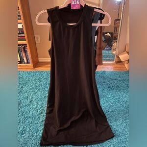 ZYIA Active Women’s Black Sleeveless Malibu Downtime Midi Dress RC